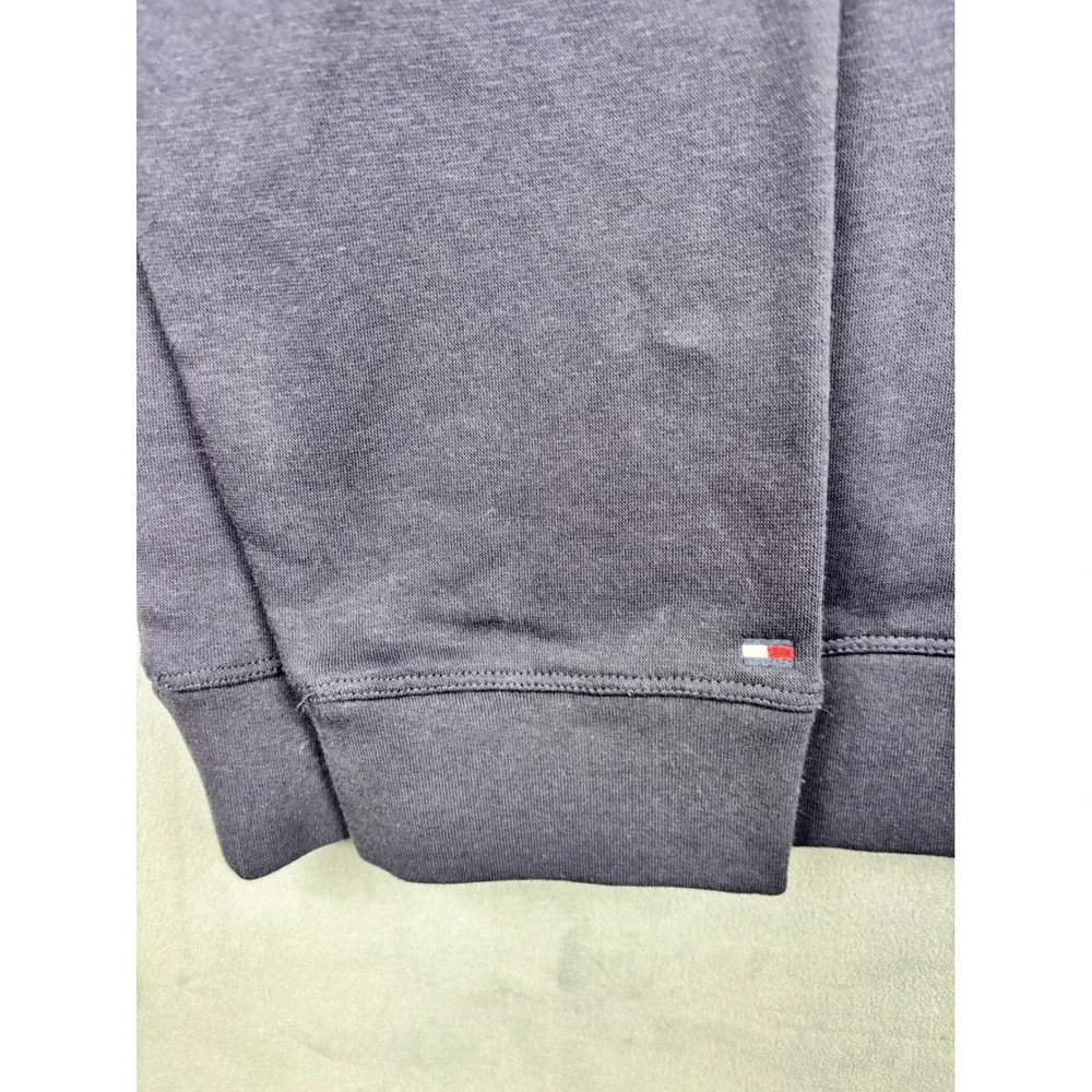 Tommy Hilfiger Mens XXL Navy Blue Funnel Neck Logo Pullover Sweatshirt 76A2577
